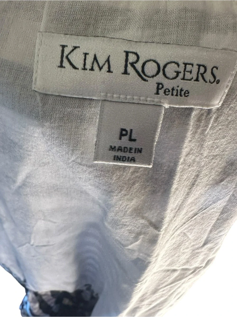 Kim Rogers Checkered Dress – Petite Large – Black & White